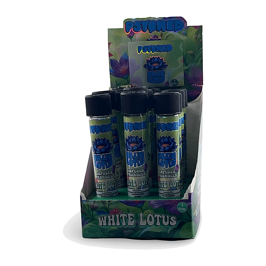 Psyched Blue Lotus Infused Preroll, White Lotus, 1 gram, at Elevated 369, Flowery Branch GA