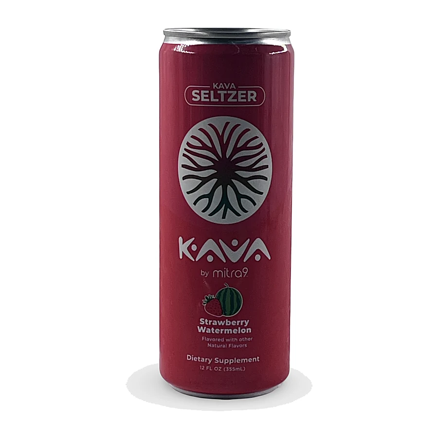 Kava Seltzer by Mitra9, Strawberry Watermelon, 12 fl oz, at Elevated 369, Flowery Branch GA
