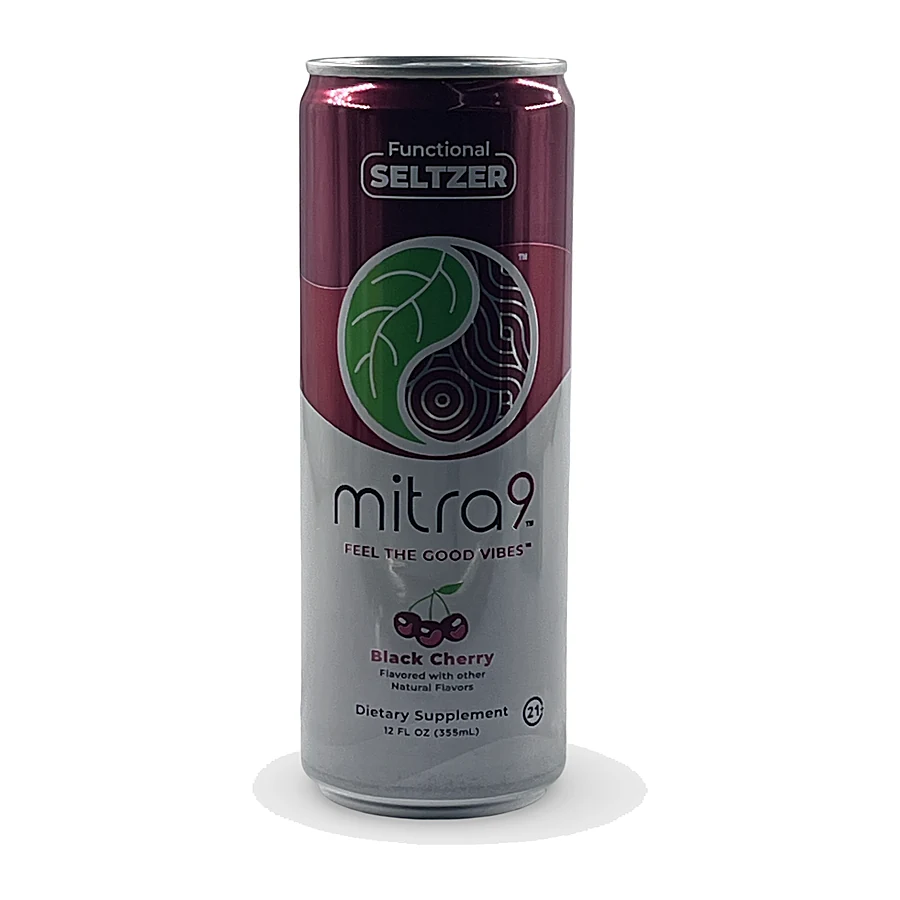 Mitra9 Seltzer, Black Cherry, 12 fl oz, at Elevated 369, Flowery Branch GA