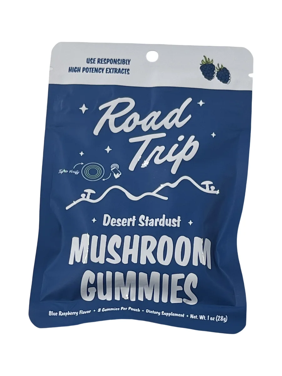 Road Trip Mushroom Gummies, Desert Stardust Blue Raspberry