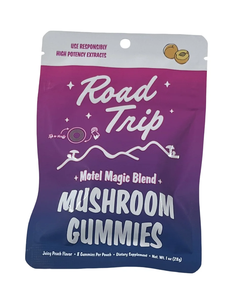 Road Trip Mushroom Gummies, Juicy Peach